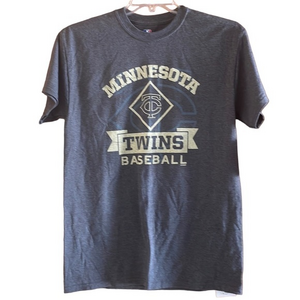 Minnesota‎ Twins Tee Shirt Genuine MLB Merchandise Grey Size Medium NWT